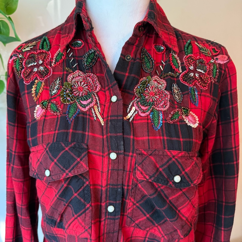 Zara Embellished Flannel